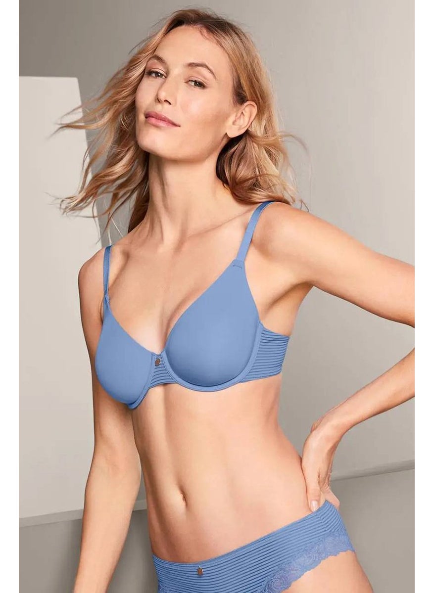 Tchibo - Women Plain Underwired Non Padded Bra, Light Blue - Image 1