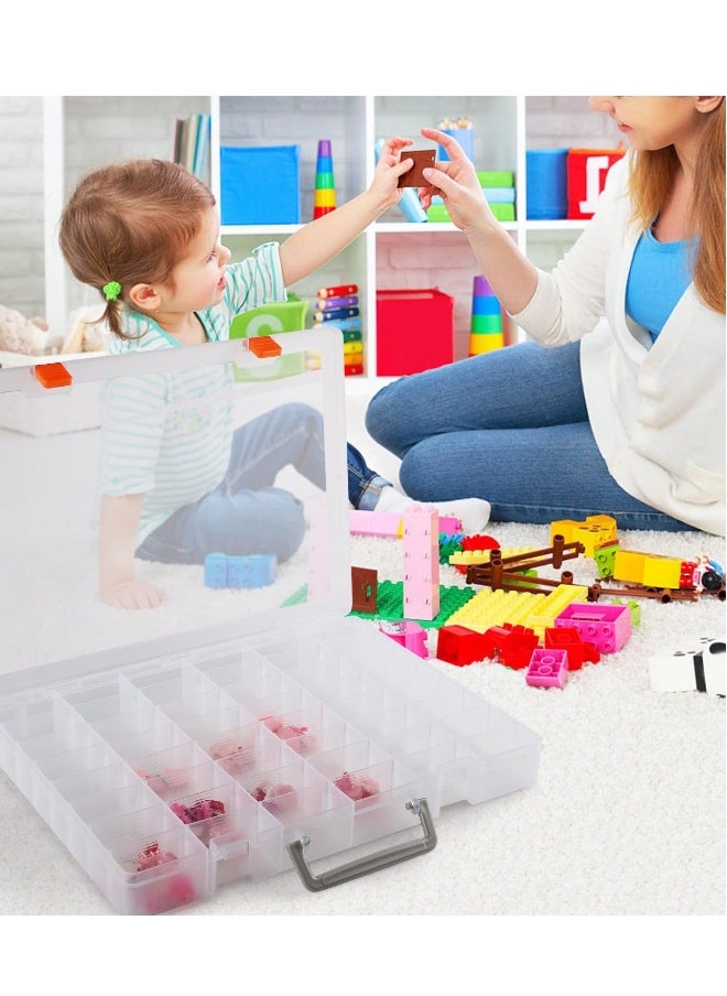 Generic Multipurpose Plastic Storage Box - 48 Compartments Organizer with Customizable Dividers for Jewelry, Crafts, and Small Items, Plastic Compartment Craft Box, Jewelry Storage Box with Adjustable Space  - Image 3