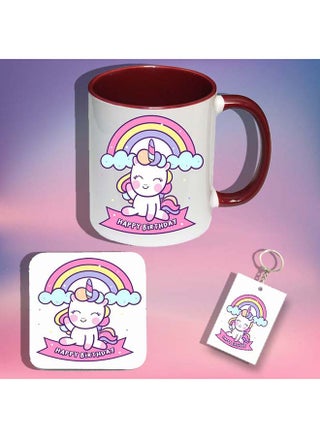Unicorn Ceramic Red Mug With Coaster And Keychain - pzsku/ZBC0FCBB82C9C67F6DD07Z/45/_/1716285094/644cadb2-65ff-4e3e-a5a4-6f0d01cda8d5