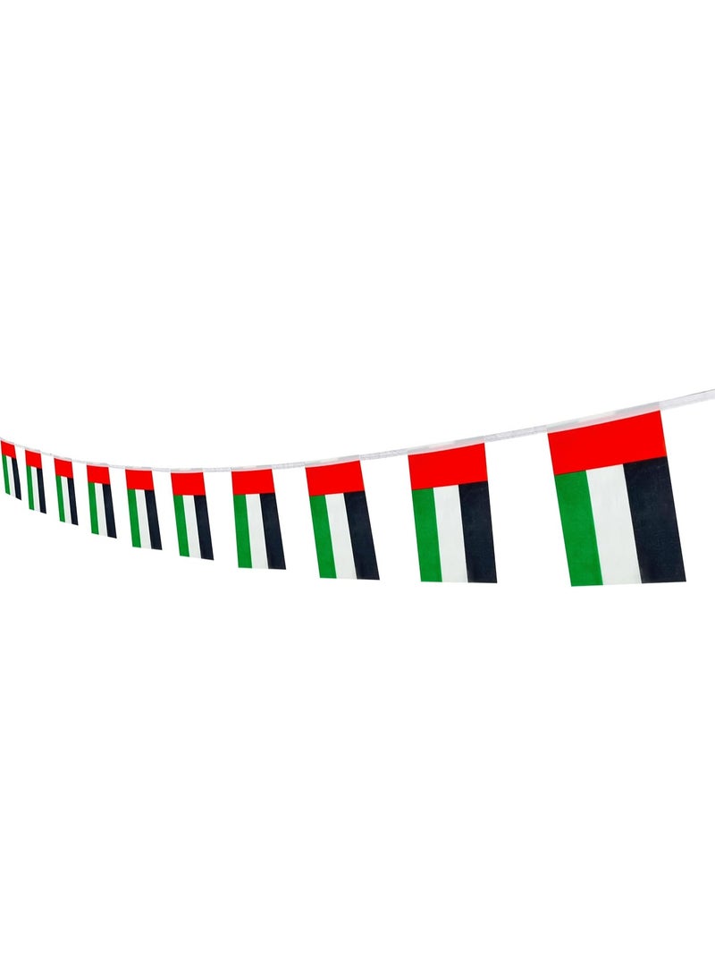 United Arab Emirates Flag Bunting Banner - 5.5x8.2 Inch, 20 UAE Flags on 19.69 Feet String for Sports Events, Theme Parties, Bar, School & Home Décor - Image 4