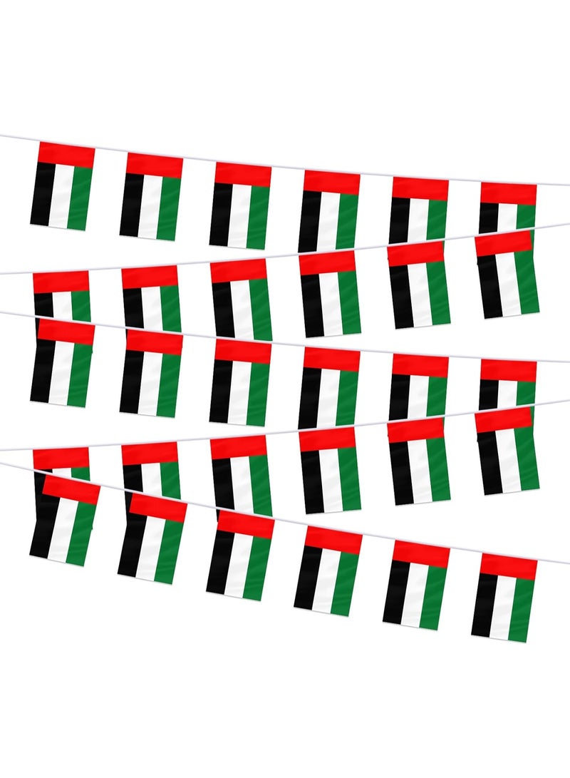United Arab Emirates Flag Bunting Banner - 5.5x8.2 Inch, 20 UAE Flags on 19.69 Feet String for Sports Events, Theme Parties, Bar, School & Home Décor - Image 1