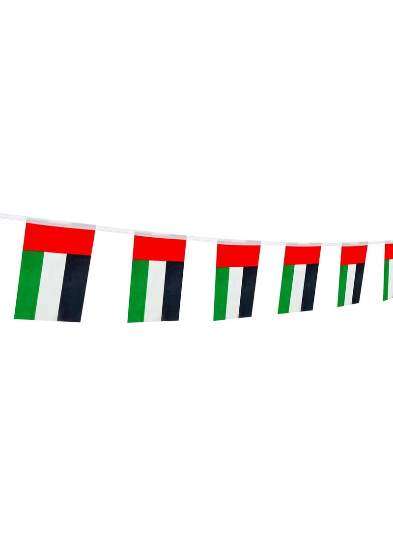 United Arab Emirates Flag Bunting Banner - 5.5x8.2 Inch, 20 UAE Flags on 19.69 Feet String for Sports Events, Theme Parties, Bar, School & Home Décor - Image 3