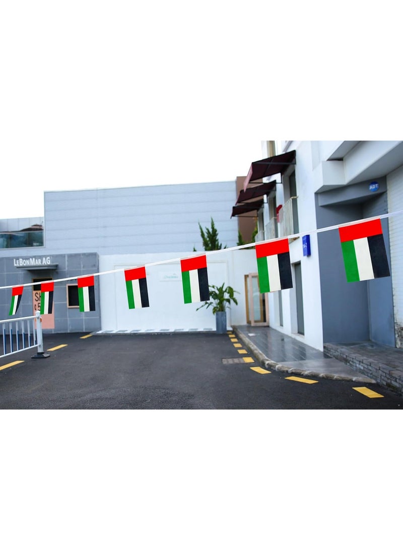 United Arab Emirates Flag Bunting Banner - 5.5x8.2 Inch, 20 UAE Flags on 19.69 Feet String for Sports Events, Theme Parties, Bar, School & Home Décor - Image 5