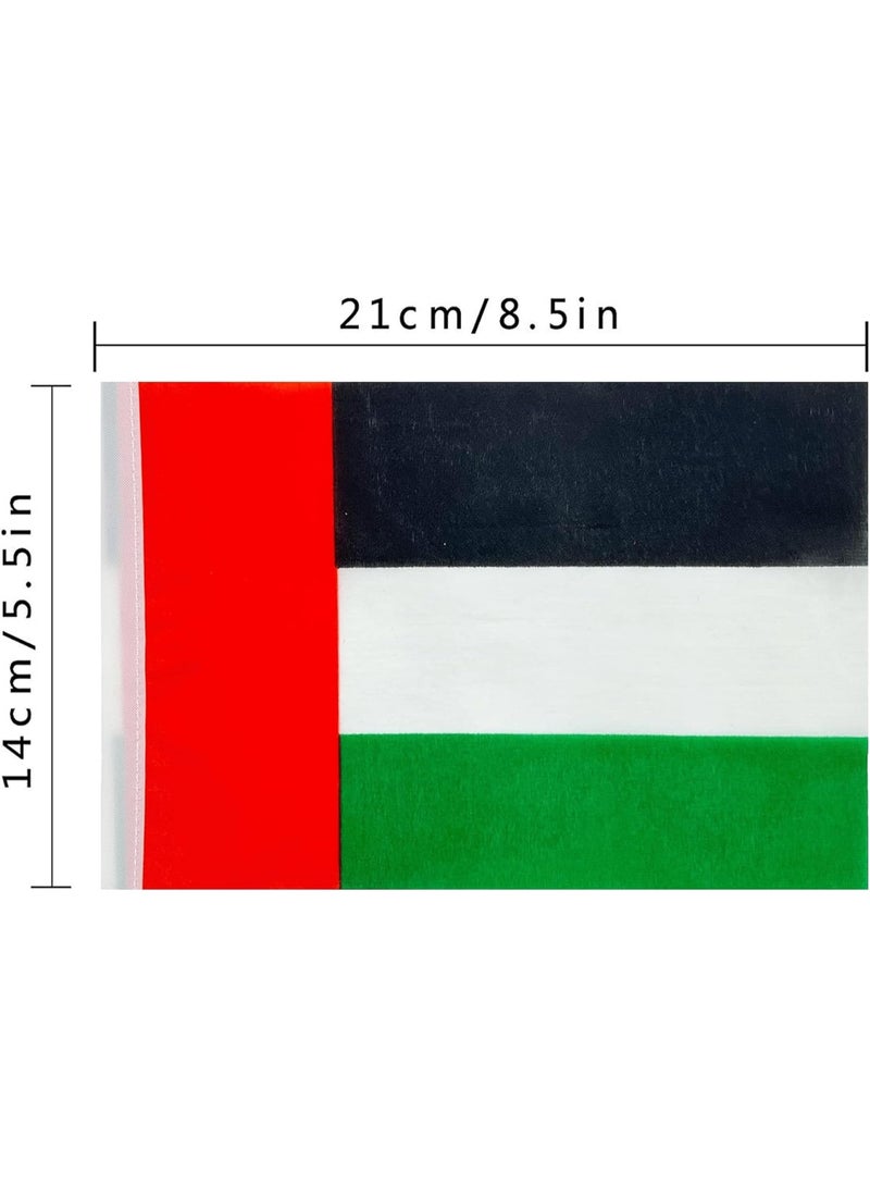 United Arab Emirates Flag Bunting Banner - 5.5x8.2 Inch, 20 UAE Flags on 19.69 Feet String for Sports Events, Theme Parties, Bar, School & Home Décor - Image 2