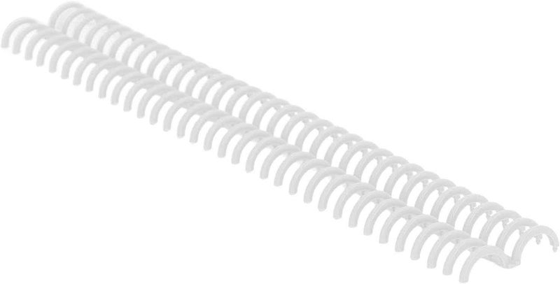 Binding Coils 10Pcs, Polypropylene 34 Holes, Wear Binding Spines - Durable Material, Easy Binding, Ideal for Office and School Use (White) - Image 1