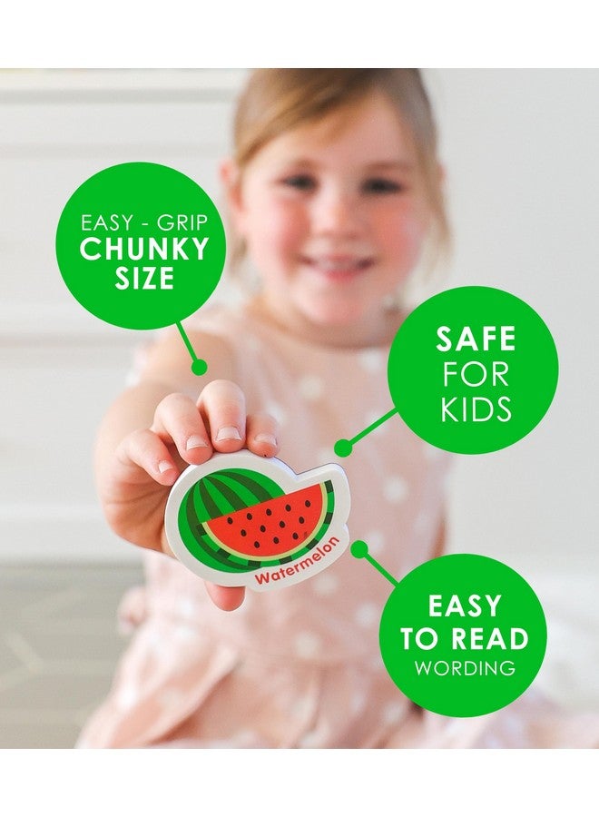 كيوريس كولومبوس مغناطيس ثلاجة للأطفال الصغار - مغناطيس تعليمي للأطفال الصغار - مجموعة من 52 مغناطيسًا للأطفال الصغار - 26 مغناطيسًا كبيرًا من الفوم للطعام + 26 مغناطيسًا لأحرف الأبجدية - مغناطيس ثلاجة ممتع للأطفال - Image 3