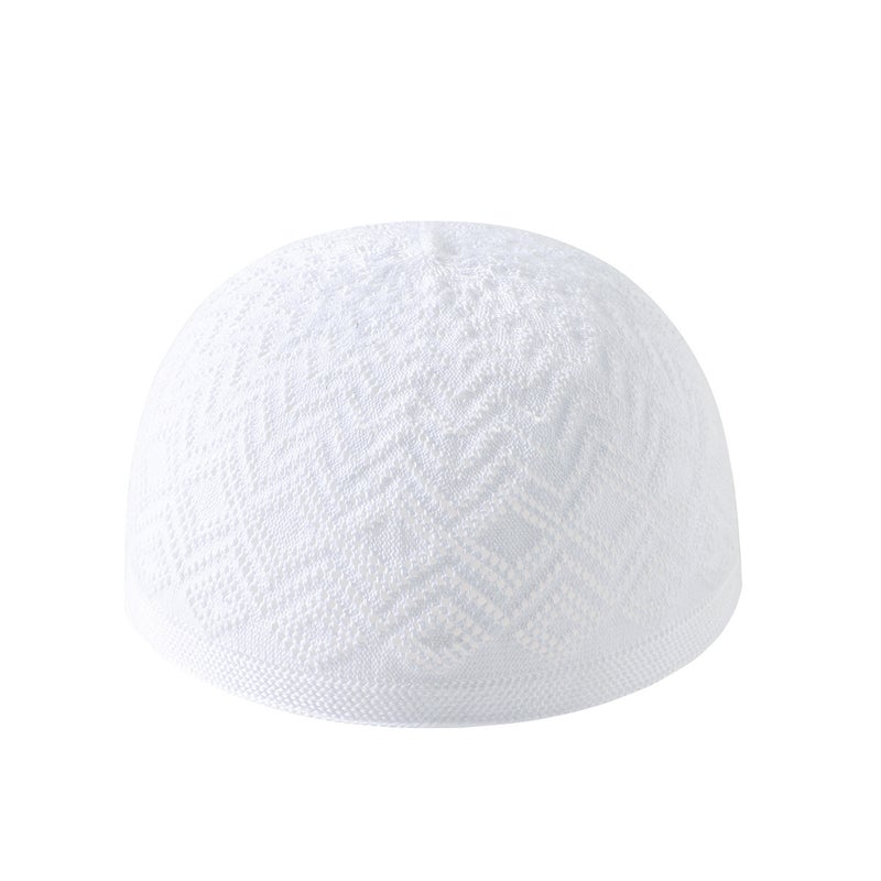 Adjustable Arab Men's Ethnic Knit Prayer Cap - Image 3