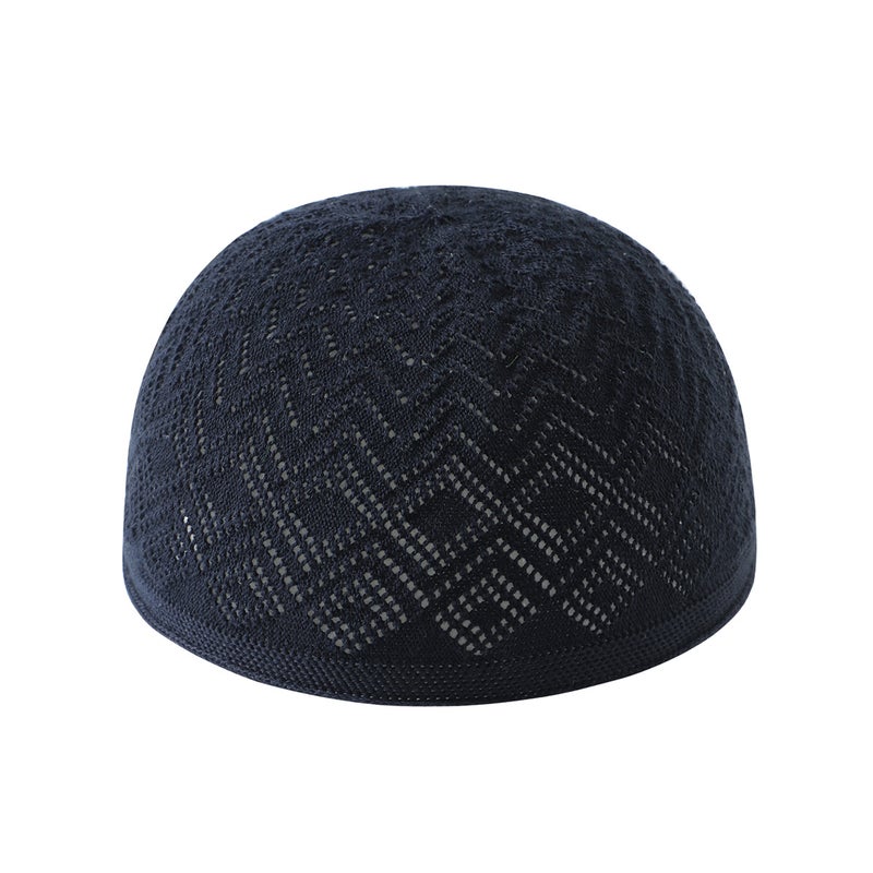 Adjustable Arab Men's Ethnic Knit Prayer Cap - Image 4
