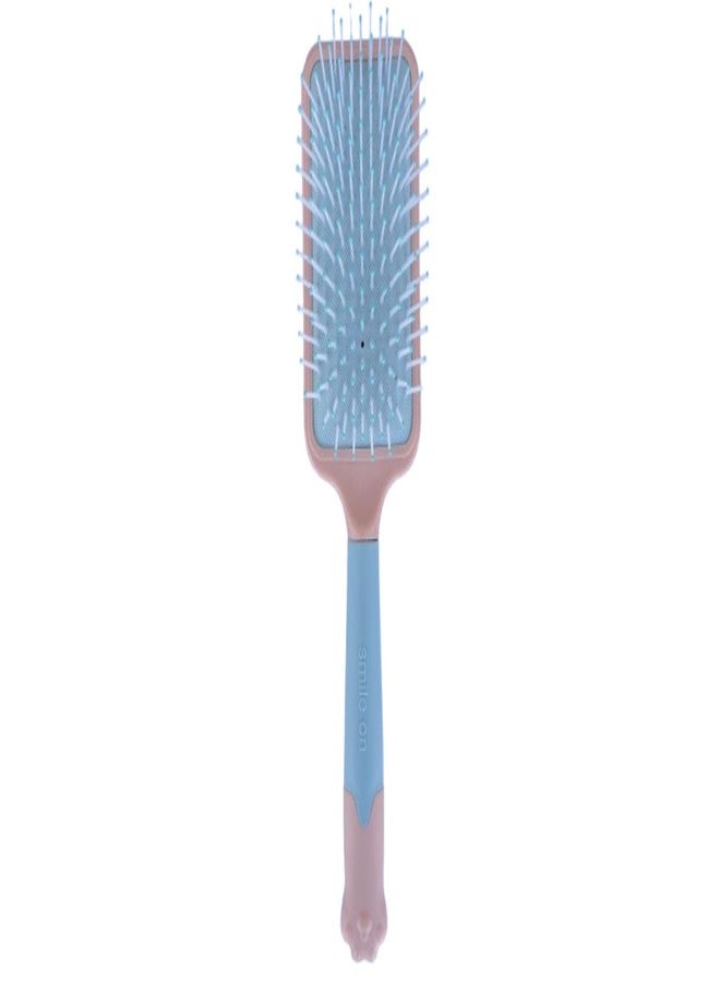 Zoov Hair Brush with Strong Nylon Bristles & Anti-Static Ball Tips | Detangling, Straightening & Grooming Brush for Women (Rectangle) - Image 1