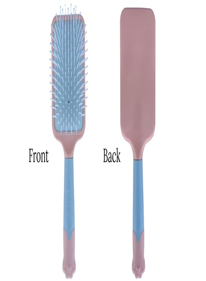 Zoov Hair Brush with Strong Nylon Bristles & Anti-Static Ball Tips | Detangling, Straightening & Grooming Brush for Women (Rectangle) - Image 2