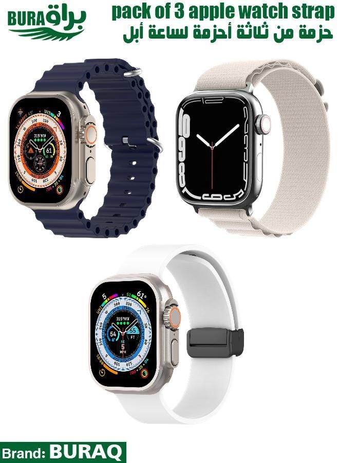 Apple Watch Band Strap For Apple Watch Ultra 2/Ultra 49mm, Series 10 46mm, 9/8/7 45mm, SE2/SE/6/5/4 44mm, 3/2/1 42mm