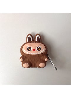 Cartoon Stereo Rab AirpodsPro2 Generation Applicable To 1/2/3/4 Generation For Apple Wireless Bluetooth Headset Case-Color:Sitting On The Cloth + Hook-Applicable Models:Airpods Pro/pro2 Generation