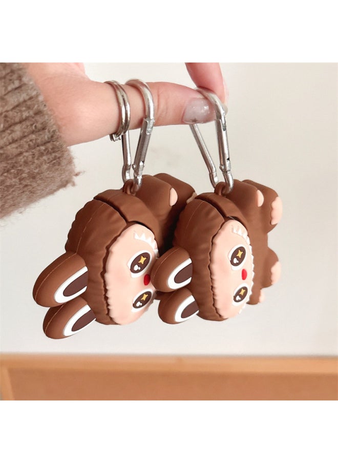Generic - Cartoon Stereo Rab AirpodsPro2 Generation Applicable To 1/2/3/4 Generation For Apple Wireless Bluetooth Headset Case-Color:Sitting On The Cloth + Hook-Applicable Models:Airpods Pro/pro2 Generation - Image 1