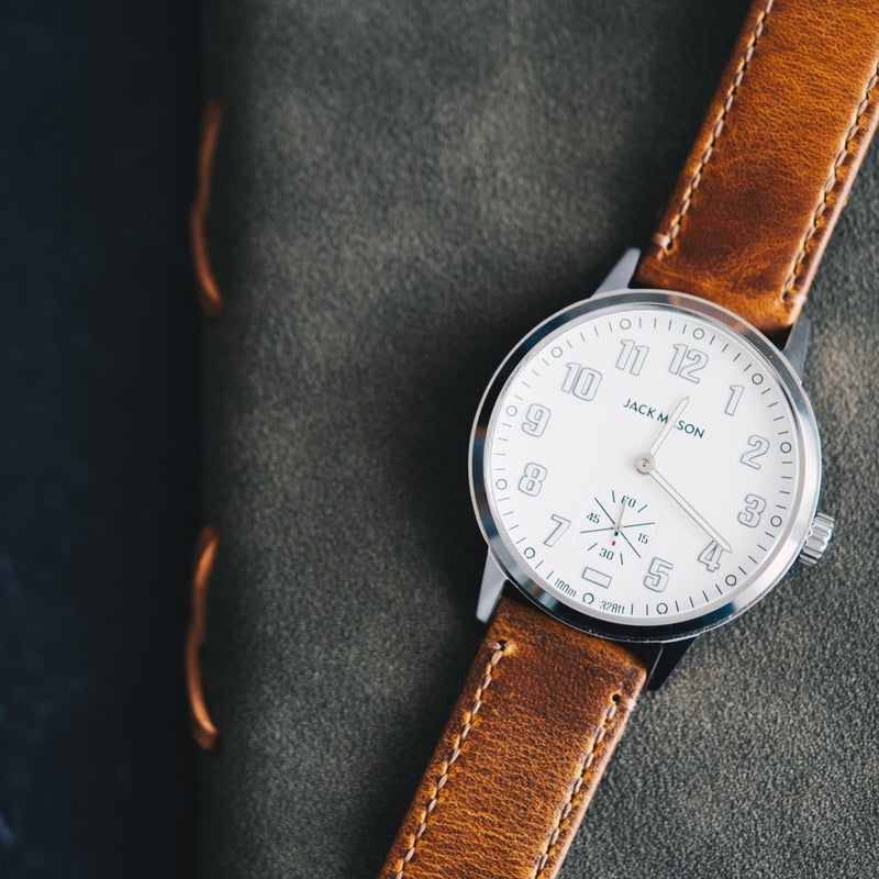 Barton Watch Bands أشرطة ساعة بارتون جلد طبيعي سريع الإطلاق، جلد كراميل تان، 22 مم - Image 3