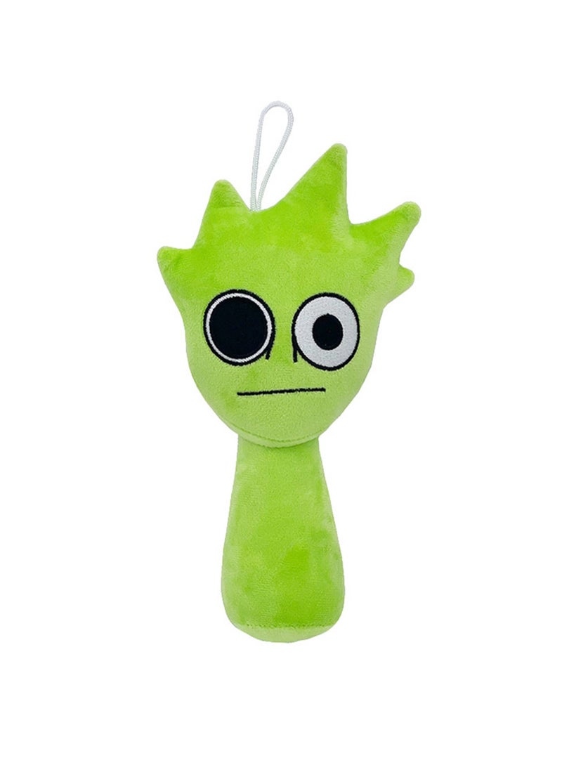 General Rhythm Box Sprunki Game Peripheral 20cm Plush Toy, Realistic Cute Soft Plush Doll, Gift for Boys and Girls Game Fans (Green Afro)  - Image 1