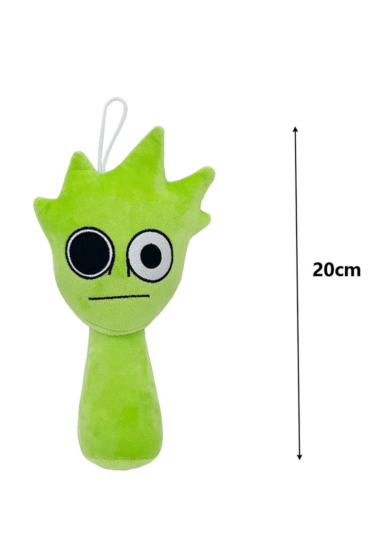 General Rhythm Box Sprunki Game Peripheral 20cm Plush Toy, Realistic Cute Soft Plush Doll, Gift for Boys and Girls Game Fans (Green Afro)  - Image 2