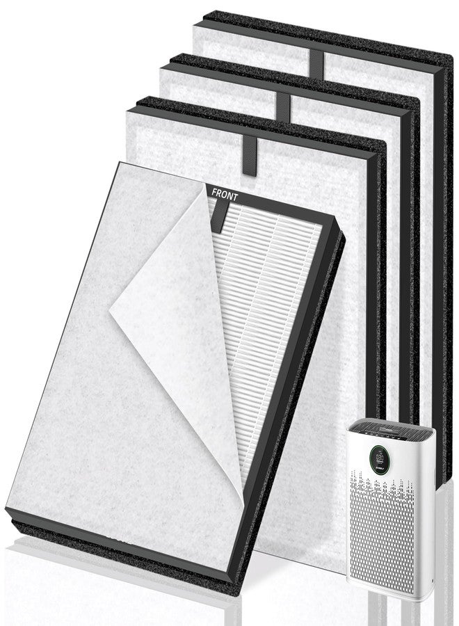 Pulluty HAP603 Replacement Filter for ECOSELF HAP603 Air Purifier,3-in-1 H13 True HEPA High-Efficiency Activated Carbon Filter,4 Pack - Image 1