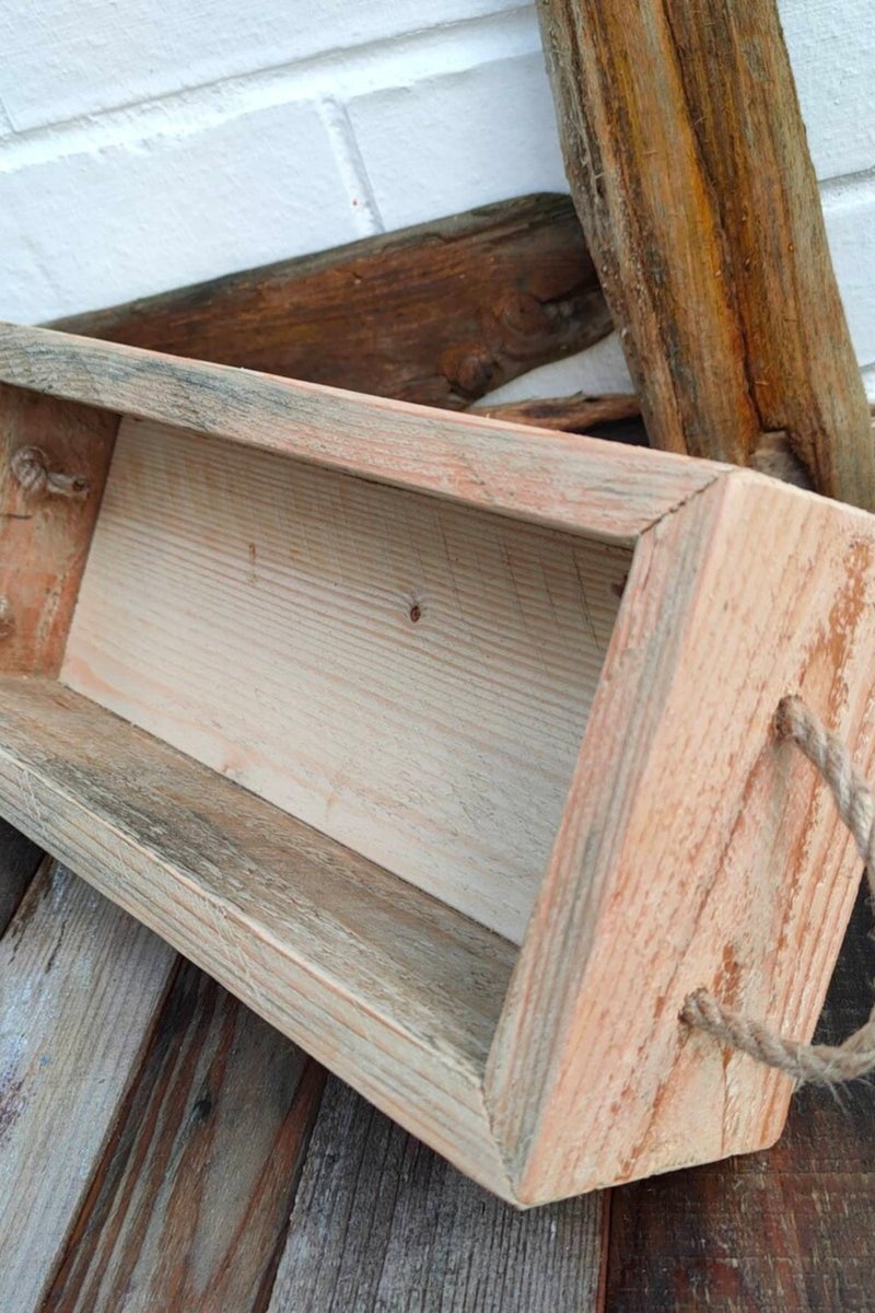 Alyones Rustic Wooden Rope Handle Storage Box - Image 1