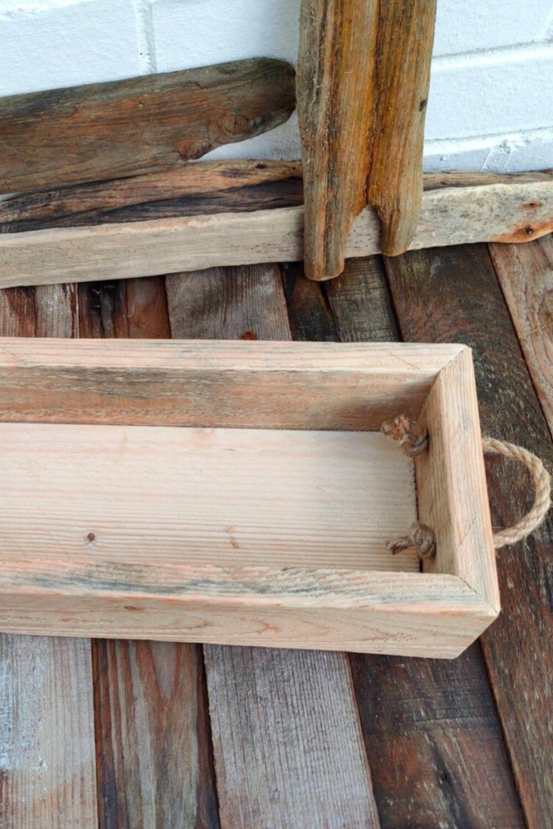 Alyones Rustic Wooden Rope Handle Storage Box - Image 3