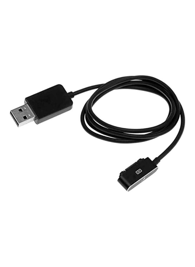 Magnetic Aluminum Charging Cable For Song Xperia Tablet Black - Image 1