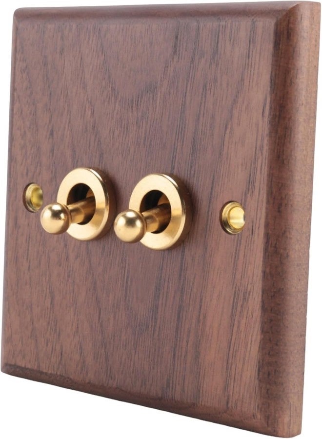 مقبس مفتاح إضاءة على الطراز الصناعي الأمريكي القديم، لوحة مفتاح تبديل من الخشب الصلب، مفتاح منزل عتيق - Image 4