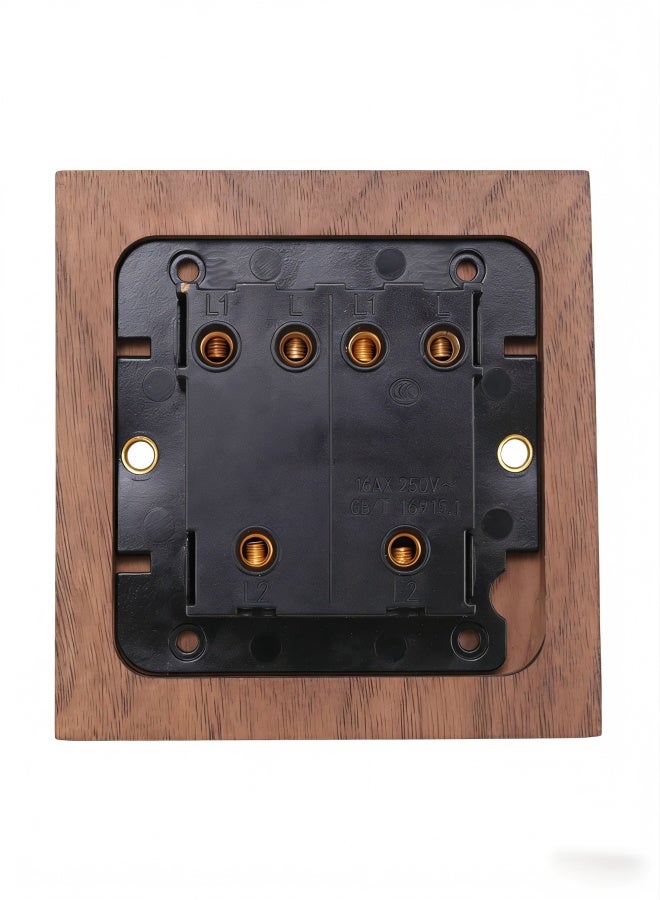 مقبس مفتاح إضاءة على الطراز الصناعي الأمريكي القديم، لوحة مفتاح تبديل من الخشب الصلب، مفتاح منزل عتيق - Image 4