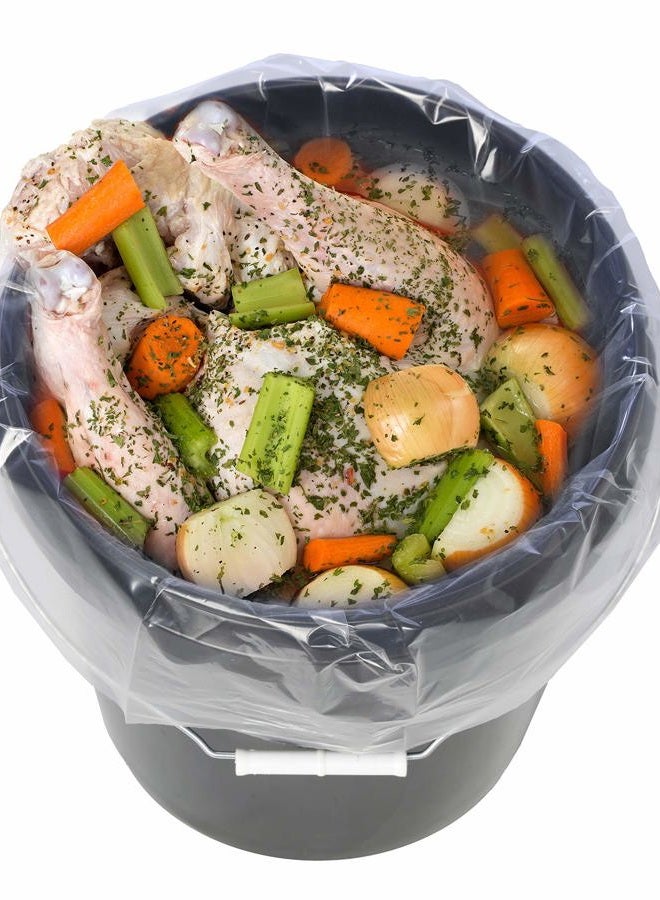 PBKay 5 Gallon Bucket Liner Bags for Marinating and Brining, Food Grade, BPA Free, Extra Heavy Duty Leak Proof 10/Roll - Image 2