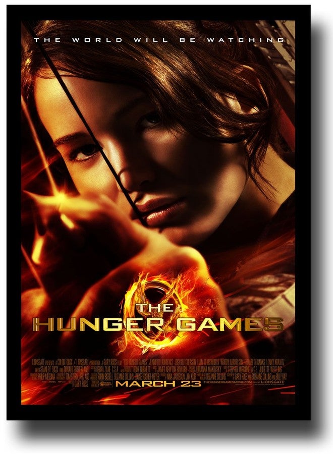 ملصق فيلم ألعاب الجوع - منشور ترويجي لفيلم 2012 - 11 × 17 - جينيفر لورانس - فايربو مارجن