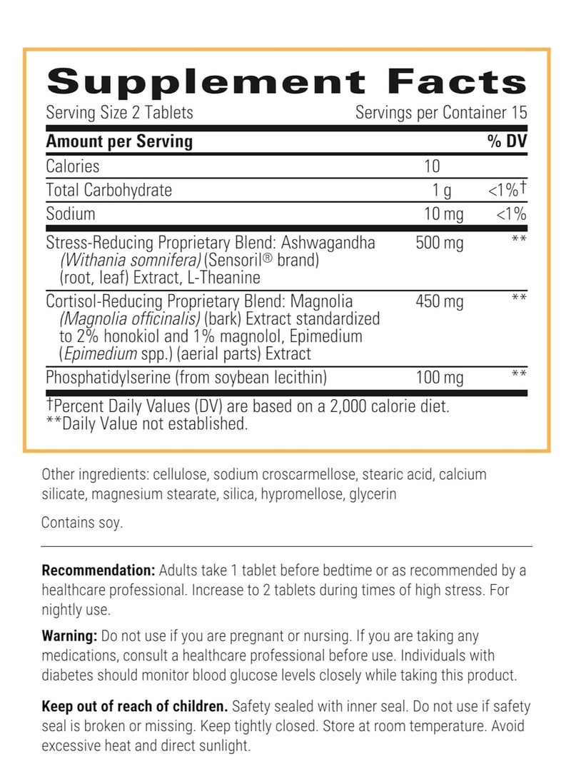 Integrative Therapeutics Cortisol Manager - Supplement with Ashwagandha and L-Theanine 30 Tablets 15 Servings - Image 2