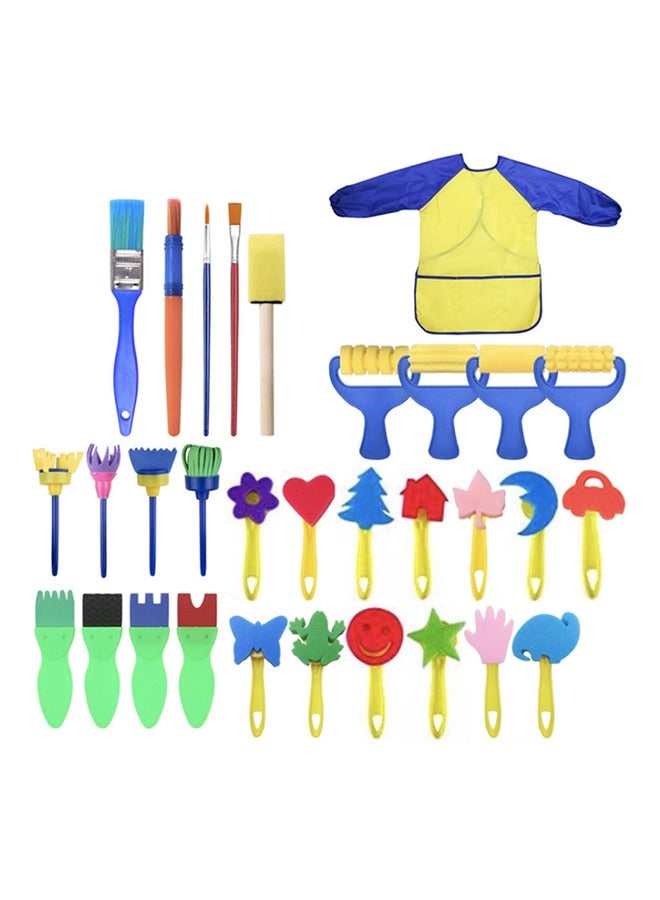 31-Piece Kids Art And Craft Sponge Painting Brushes Kids Painting For Toddlers