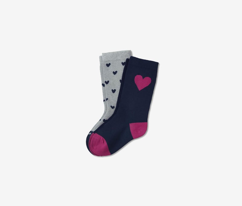 Tchibo Kids Girl 2 Pairs Of Knee Socks, Multicolor - Image 1