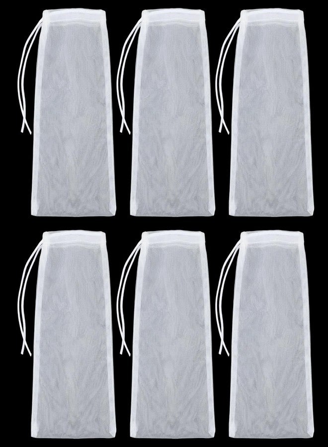 salbsever 6 Pcs Filter Media Bag, Reusable Aquarium Media Bag Extra Fine Mesh Bags Nylon Drawstring Bags for Fish Tank 4.7''x8.3'' - Image 1