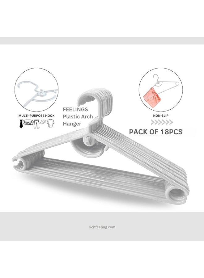 Feelings Plastic Hanger Arch 18Pcs Set (White)  - Image 3