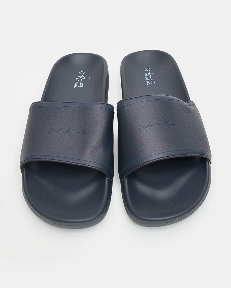 REDTAG Men Navy Padded Slides