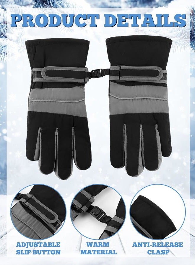 Geyoga 3 Pairs Kids Ski Gloves Snow Gloves Children Winter Gloves Waterproof Insulated Warm Mitten Toddler for Boys Girls (Red, Black, Blue,3-6 Years) - Image 5