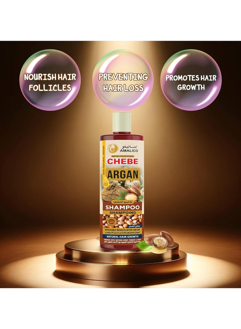 اماليكو شامبو خلطة الشيبة التشادية العجيبة مع الأرغان لتطويل الشعر 500 مل - Image 5