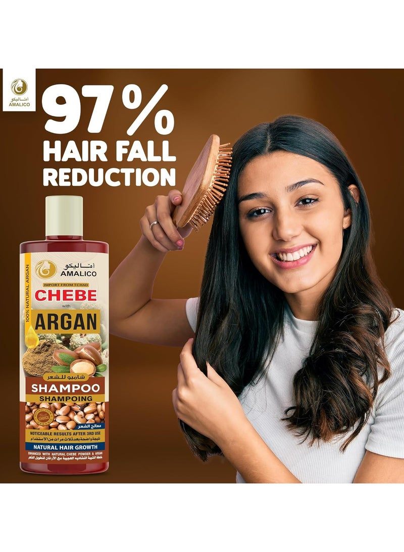 اماليكو شامبو خلطة الشيبة التشادية العجيبة مع الأرغان لتطويل الشعر 500 مل - Image 2