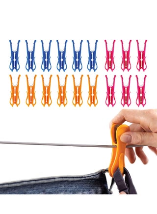 مشابك تعليق الملابس والملابس من Hegs، مصنوعة في أستراليا، متينة للغاية، عبوة من 18 قطعة من مشابك الغسيل الملونة