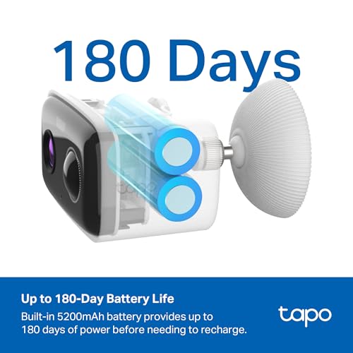 Tapo 1080p Outdoor Wireless Security Camera Up to 180Day Battery Person Detection Color Night Vision SubscriptionFree Local Storage or Optional Cloud Works with Alexa Google Assistant C400 - Image 3
