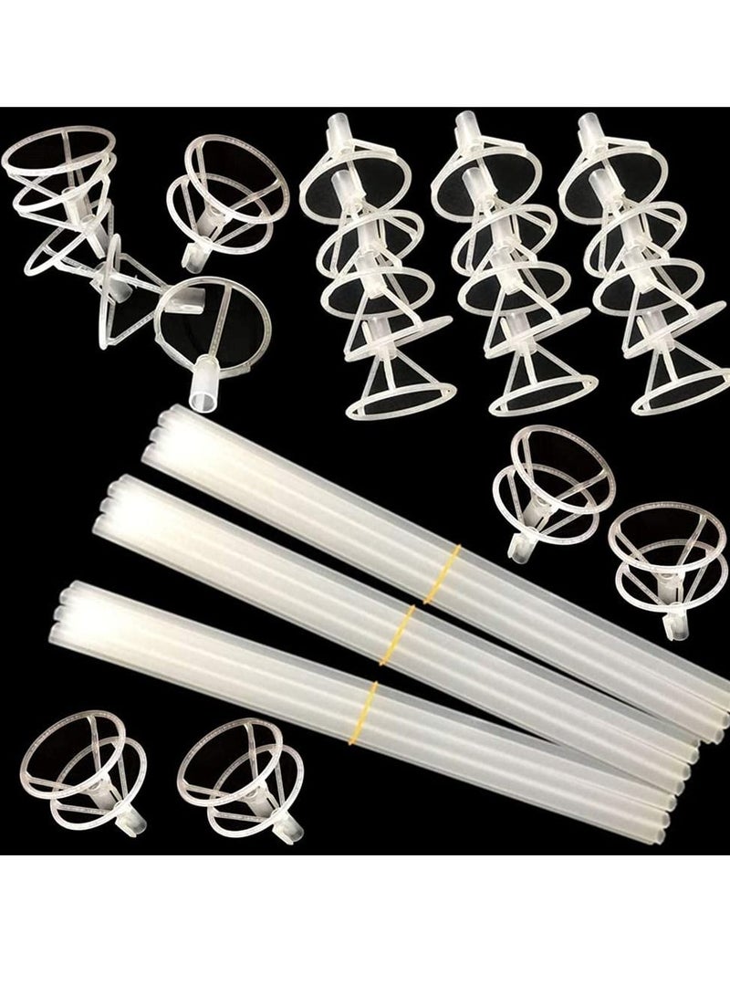 SYOSI Big Balloon Stick with Cups, 30 Packs Clear Bobo Balloon Stick Holder 16 inches long for Large Balloons - Image 3