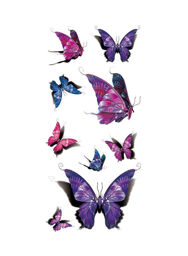 NIBEMINENT 5-Piece Attractive Waterproof Temporary Tattoo Sticker Multicolour