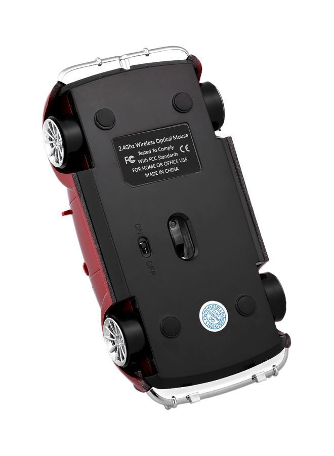 NIBEMINENT Car Shaped LED Wireless Mouse Red  - Image 2
