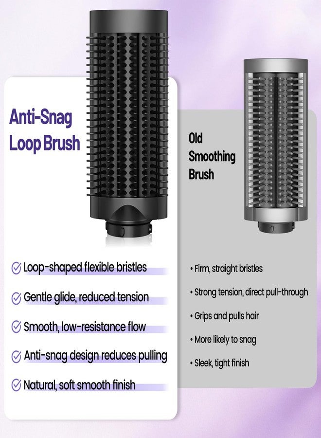 ZEPHBLOW Anti-Snag Loop Brush for Dyson Airwrap, Loop Detangling Smoothing Brush Compatible with Air wrap Attachments, Smooth Glide Anti-Tangle Comb for Thick, Curly Tangled Hair Frizz Control - Image 4
