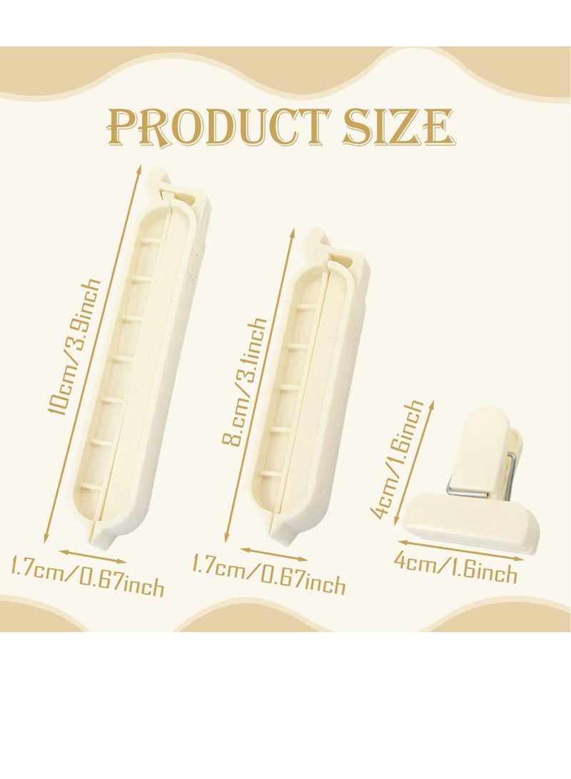 KASTWAVE 16 PCS Bag Sealer Clips, Food Seal Clips, Plastic Duty Air Tight Clips, Moisture-Proof Snack Clip Bag, Suitable for Snacks Coffee Vegetables Fruit (3 Sizes, 2 Colors) - Image 2