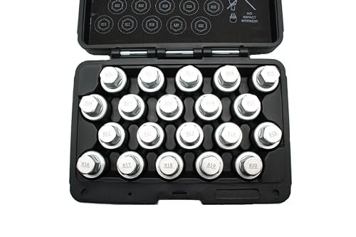 TEMO 20pc Anti-Theft Wheel Lug Nut Removal Socket Key for Audi - Image 3