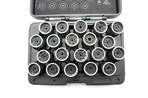 TEMO 20pc Anti-Theft Wheel Lug Nut Removal Socket Key for Audi - Image 2