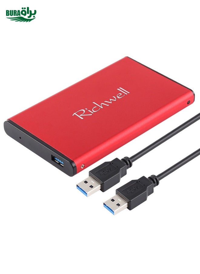 BURAQ - Richwell SATA R2-SATA-320GB 320GB 2.5 inch USB3.0 Super Speed Interface Mobile Hard Disk Drive(Red) - Image 1