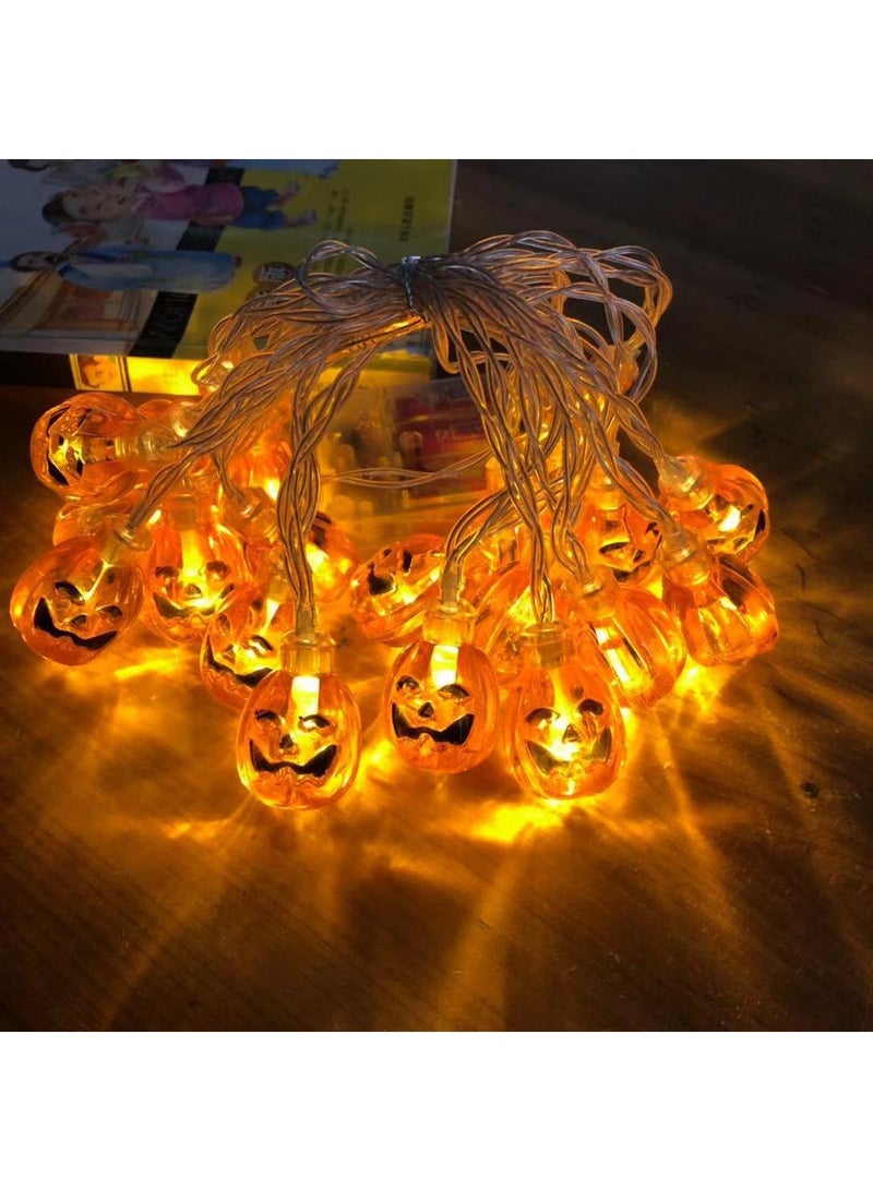 LED Pumpkin Lamp Skeleton Head Light String Party Decoration Light 6m 40 Light USB
