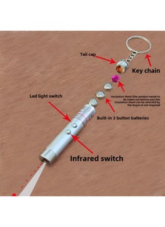 Generic Cat Tease Stick Infrared Laser Teaching LED Flashlight Toy Laser Light Engineering Instructions Cat Toy-Color:Red  - Image 3