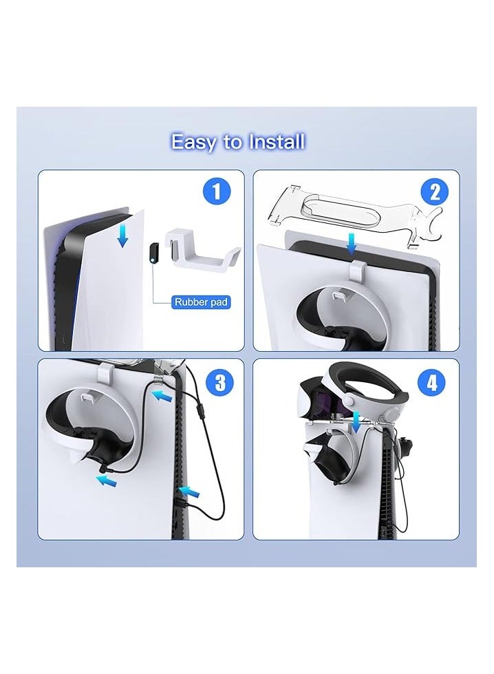 بروماس مجموعة قاعدة شاحن وحدات التحكم 4 في 1 من بروماس على وحدة التحكم، ومحطة ملحقات شحن وحدات التحكم، ومنظم حامل وحدات التحكم لسماعات الواقع الافتراضي وسلك شحن سريع - Image 4